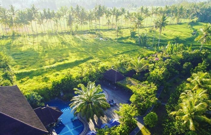 Bhuwana Ubud Hotel à Bali - rizières et jardins tropicaux - éco-friendly